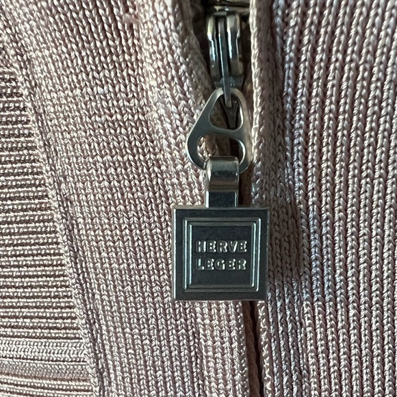 Herve Leger Lilith Bandage Dress in Roseblush - Picture 5 of 7